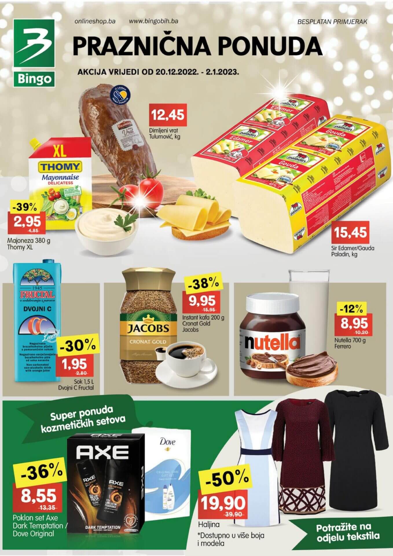 BINGO akcija Praznicna ponuda DECEMBAR i JANUAR 2023. Akcija traje od 20.12. do 2.1.2023. page 0001