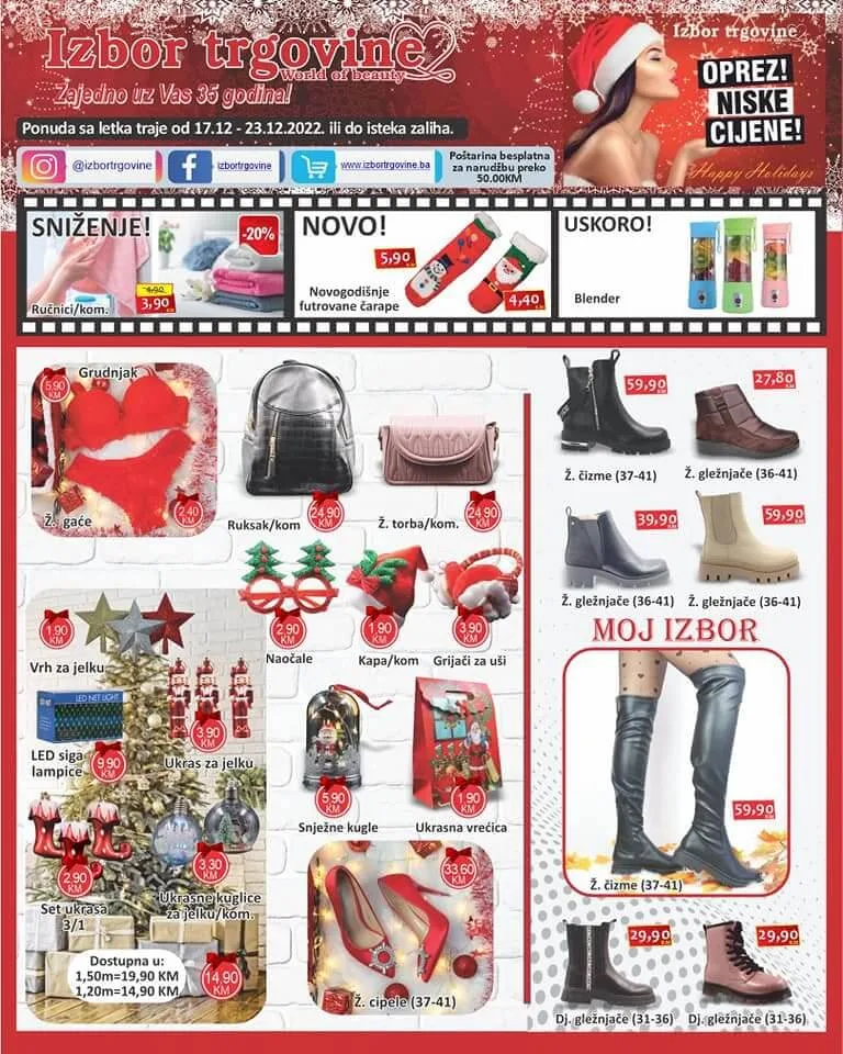 IZBOR TRGOVINE akcija DECEMBAR 2022. Snizenje traje do 23.12.2022.IZBOR trgovine katalog 01