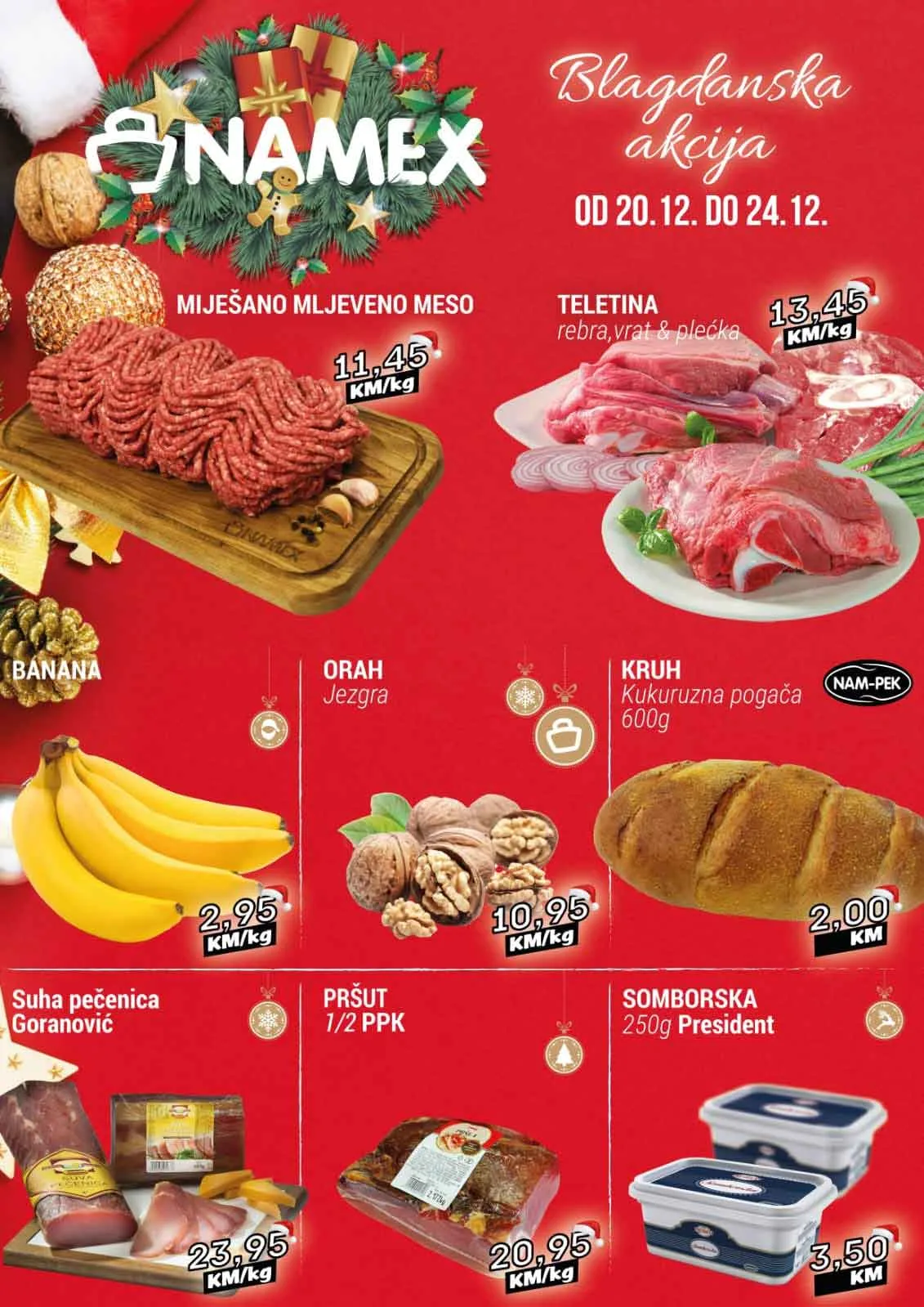 NAMEX Blagdanska akcija DECEMBAR 2022. Snizenje traje do 20.12. do 24.12.2022.NAMEX akcija 1