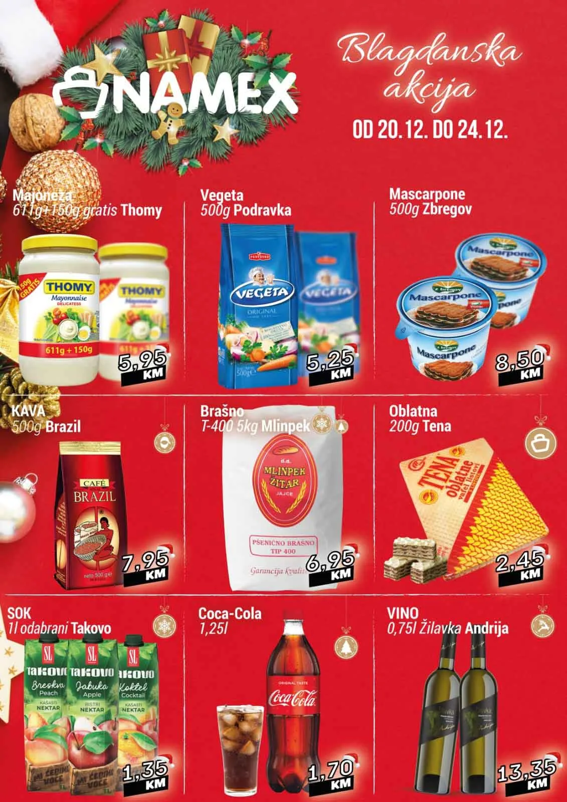 NAMEX Blagdanska akcija DECEMBAR 2022. Snizenje traje do 20.12. do 24.12.2022.NAMEX akcija 2