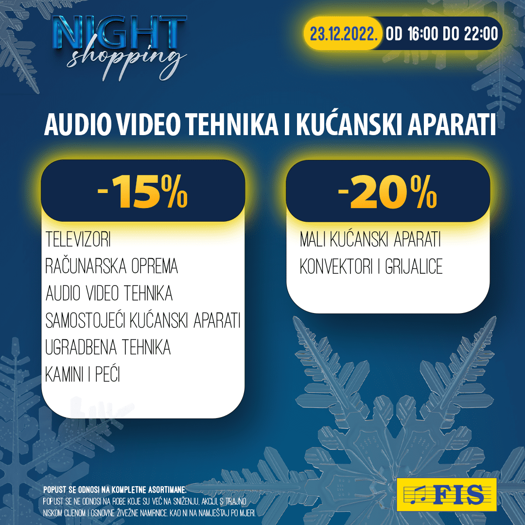 FIS akcija za 23.12.2022. Snizenja i do 50FIS akcija 04