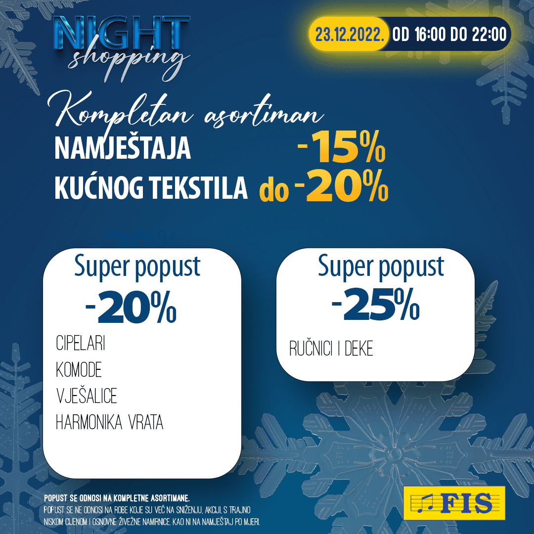 FIS akcija za 23.12.2022. Snizenja i do 50FIS akcija 03