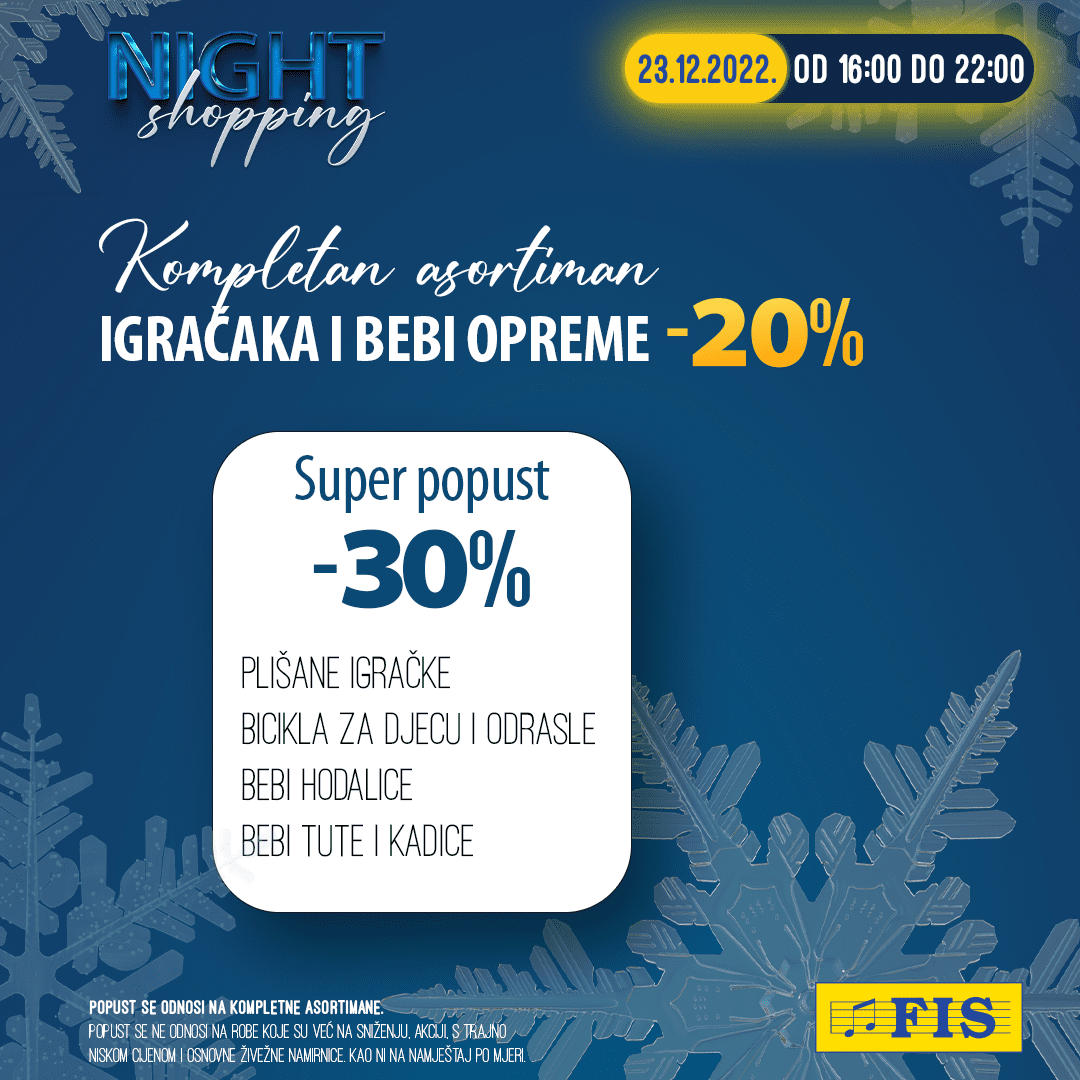 FIS akcija za 23.12.2022. Snizenja i do 50FIS akcija 07