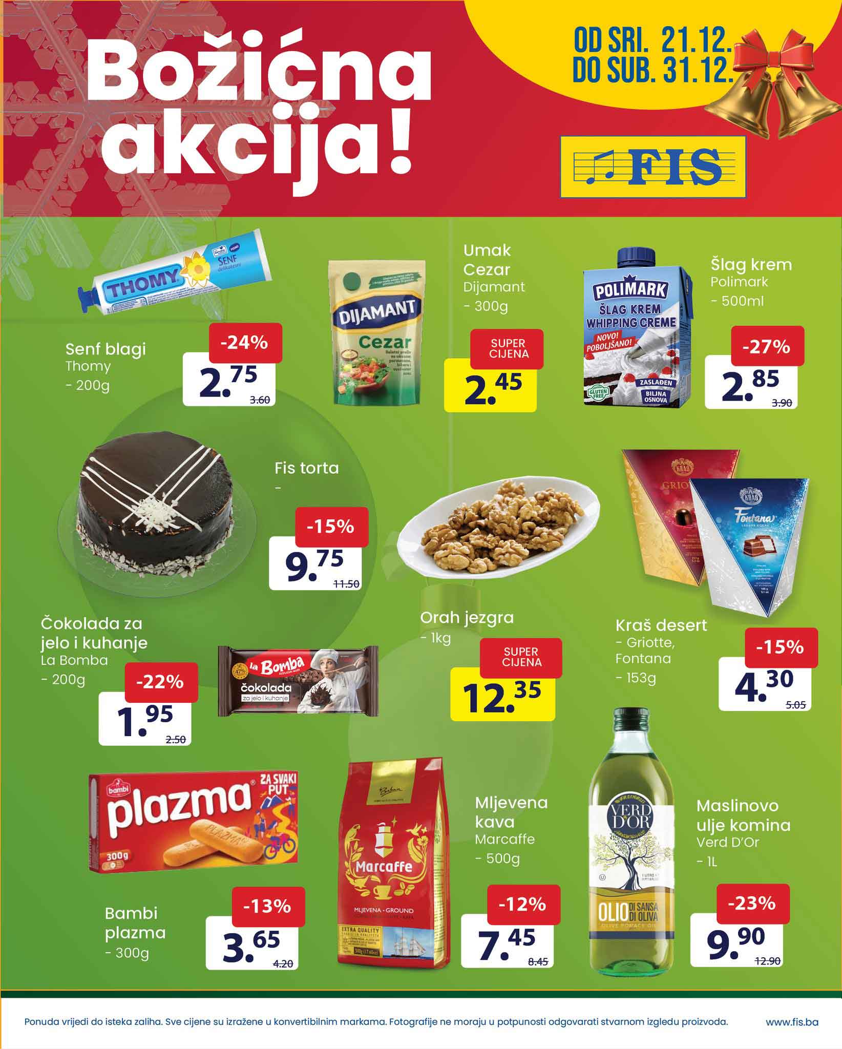 FIS Bozicna akcija DECEMBAR 2022. Snizenje traje do 31.12.2022.FIS akcija 02