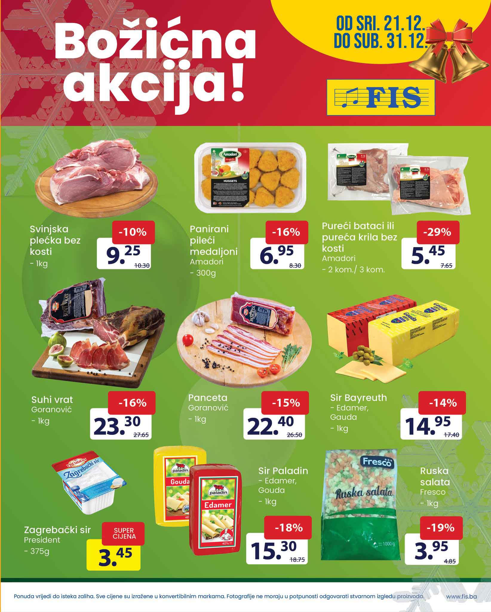 FIS Bozicna akcija DECEMBAR 2022. Snizenje traje do 31.12.2022.FIS akcija 01