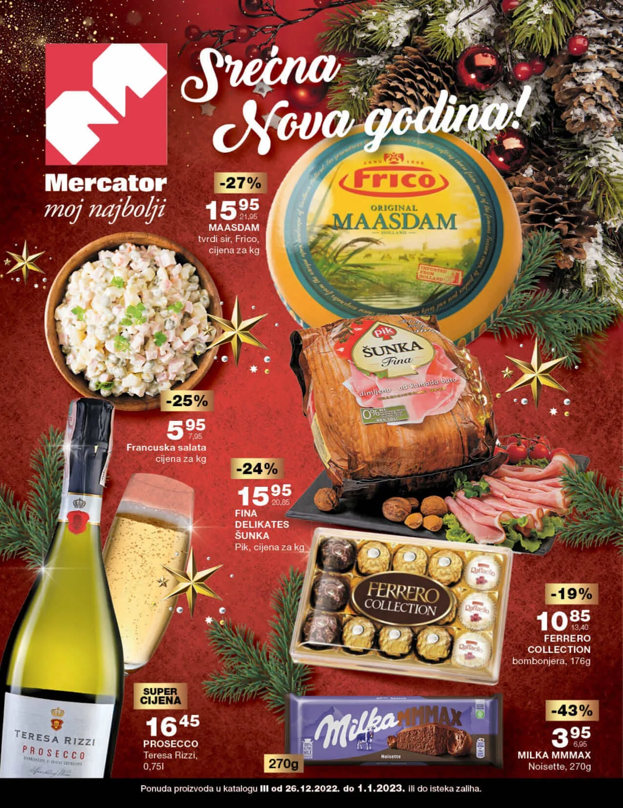 MERCATOR akcija DECEMBAR i JANUAR 2023. Snizenje traje od 26.12. do 2.1.2023. page 0001