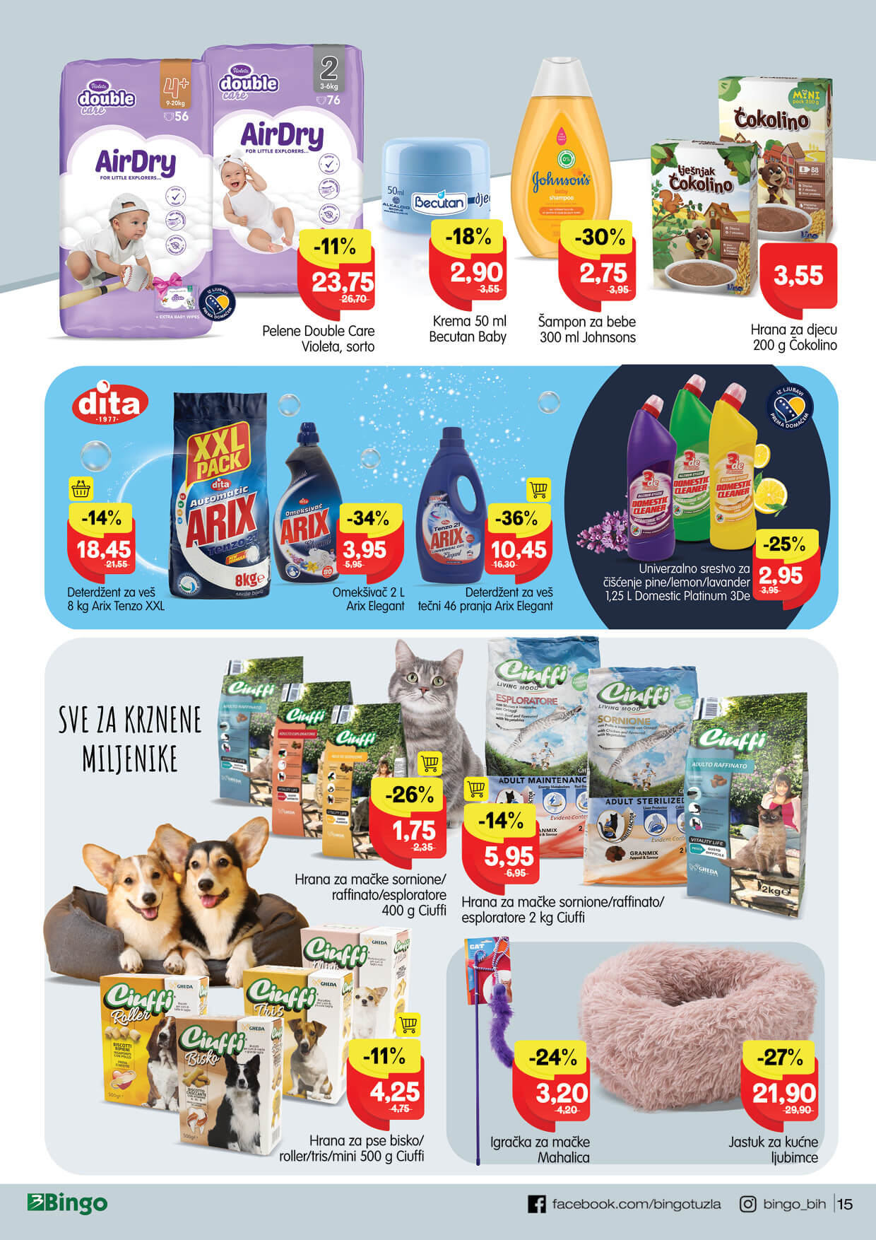 BINGO akcija JANUAR 2023. Snizenje traje od 3.1. do 15.1.2023.BINGO katalog 15