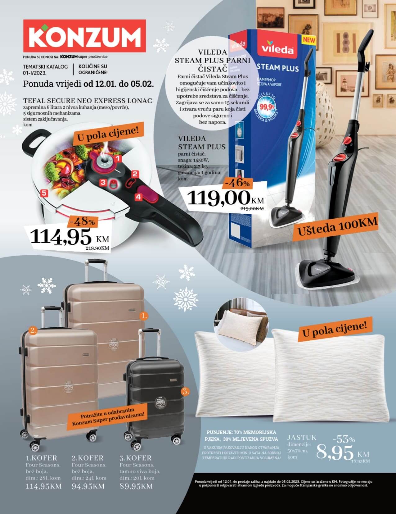KONZUM katalog JANUAR 2023. Snizenje traje od 12.1. do 5.2.2023. page 0001