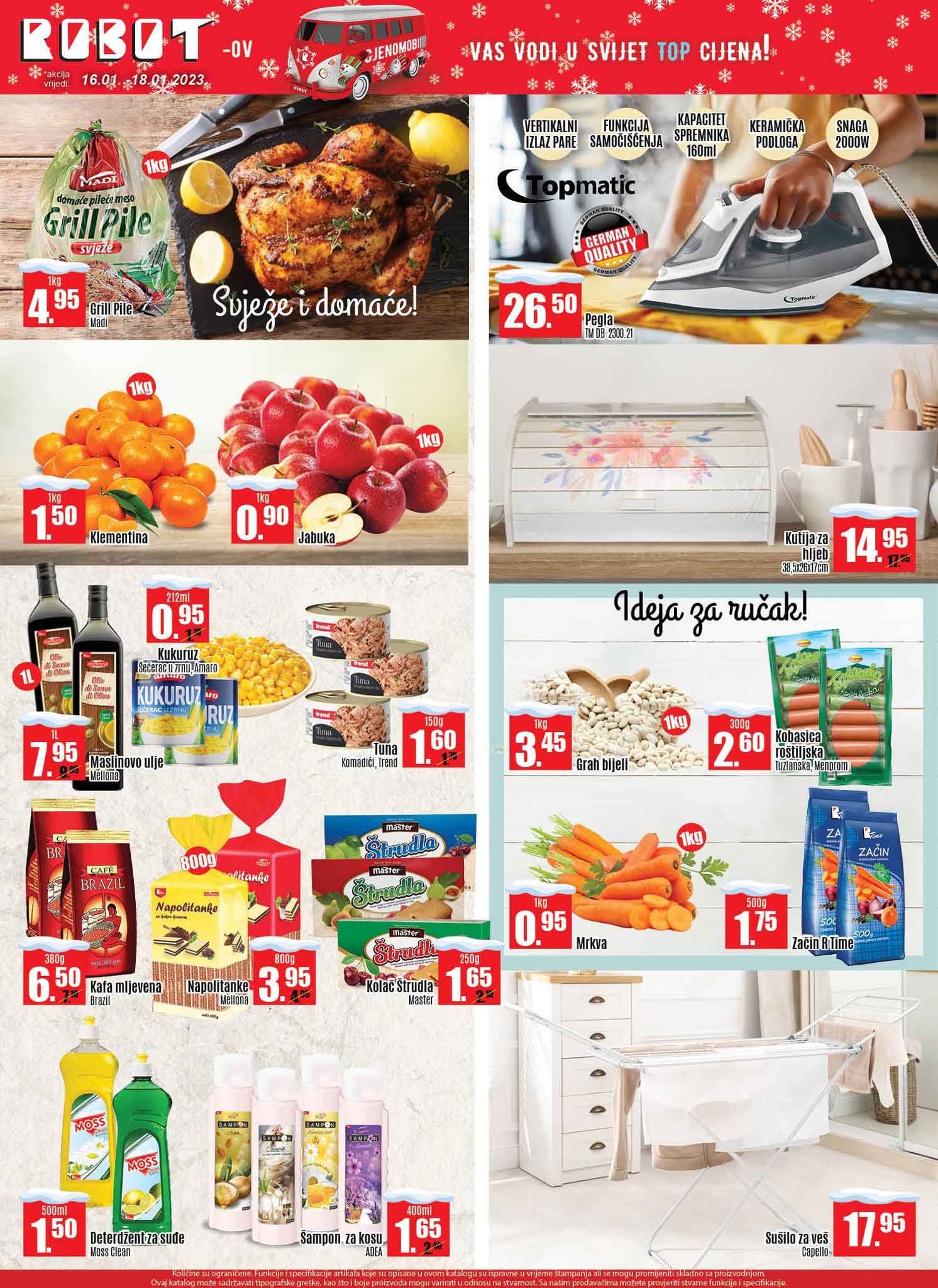 ROBOT akcija JANUAR 2023. Novi ROBOT katalog traje od 16.1. do 18.1.2023. ROBOT akcija ROBOT akcija JANUAR 2023. Novi ROBOT katalog traje od 16.1. do 18.1.2023. ROBOT akcija