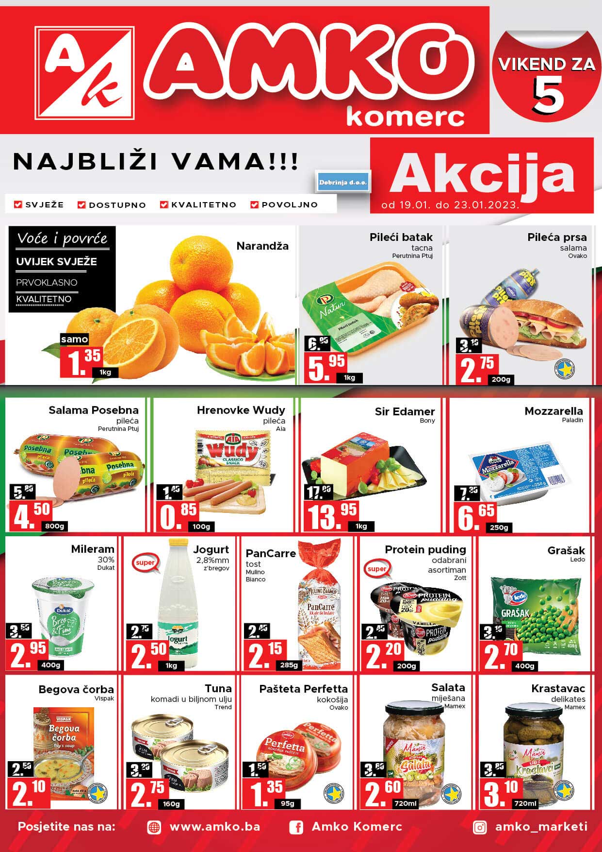 AMKO Vikend akcija JANUAR 2023. Snizenje od 19.1. do 23.1.2023. AMKO vikend akcija 1 AMKO Vikend akcija JANUAR 2023. Snizenje od 19.1. do 23.1.2023. AMKO vikend akcija 1