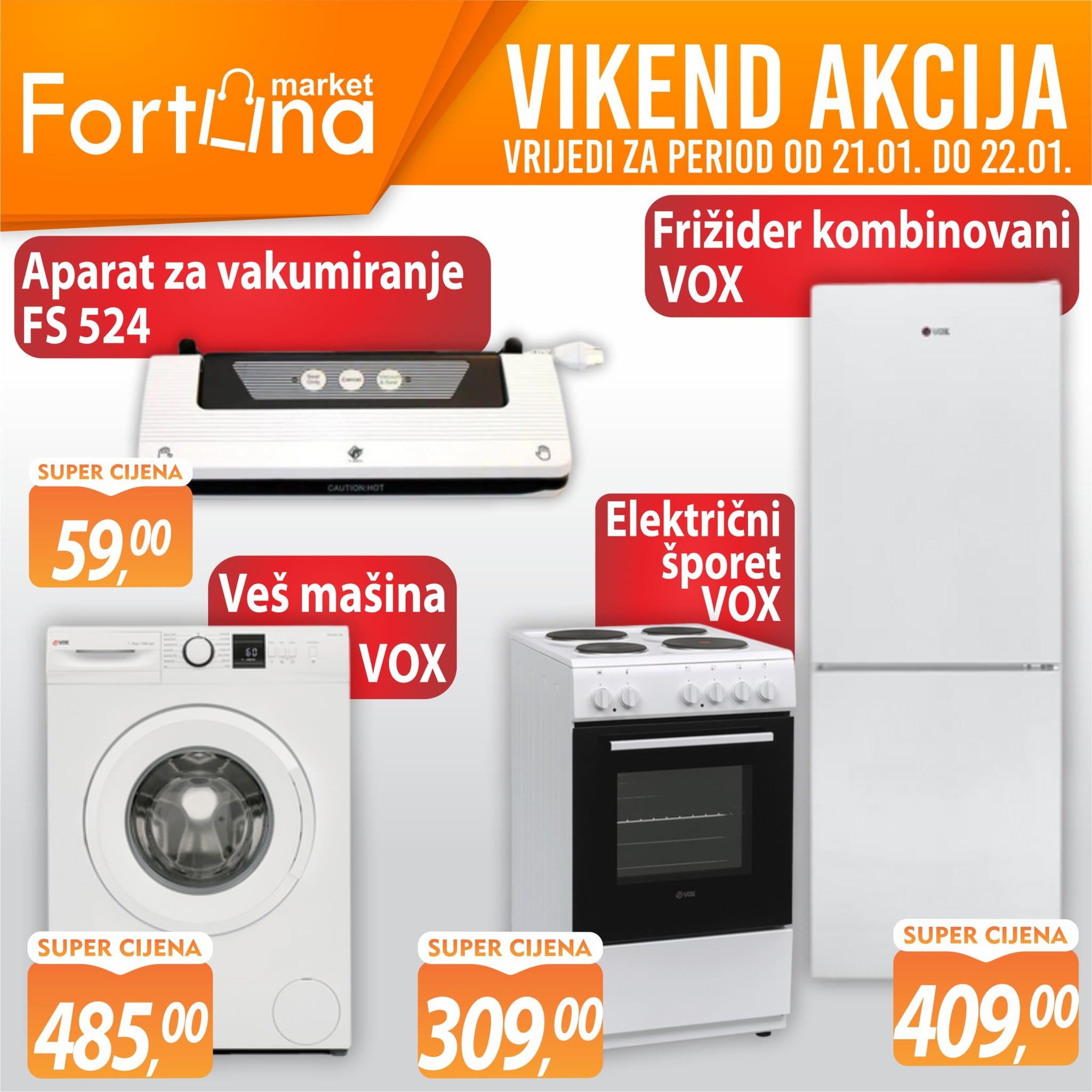 FORTUNA Vikend akcija JANUAR 2023. Snizenje traje 21.1. i 22.1.2023. FORTUNA Vikend akcija 04