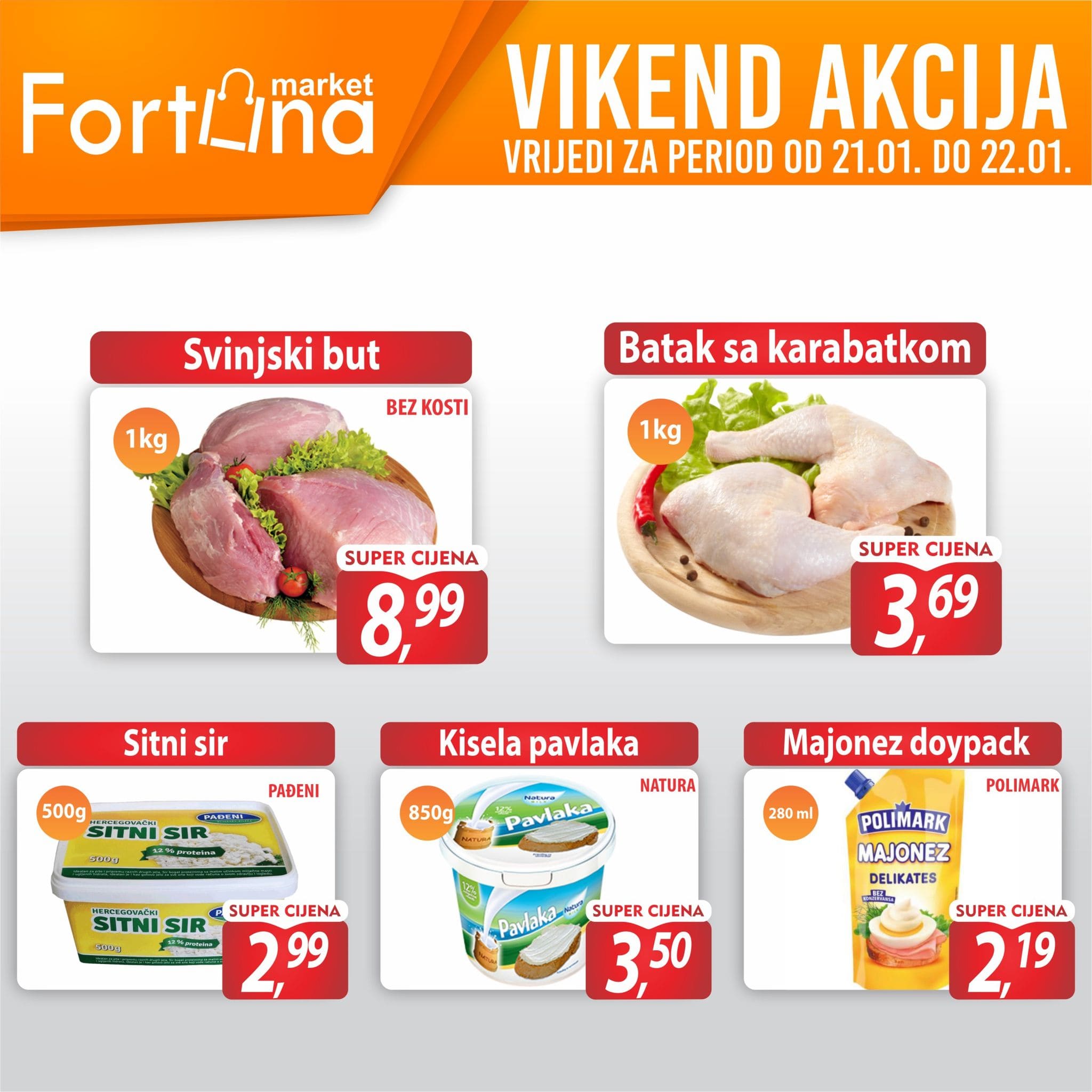 FORTUNA Vikend akcija JANUAR 2023. Snizenje traje 21.1. i 22.1.2023. FORTUNA Vikend akcija 01