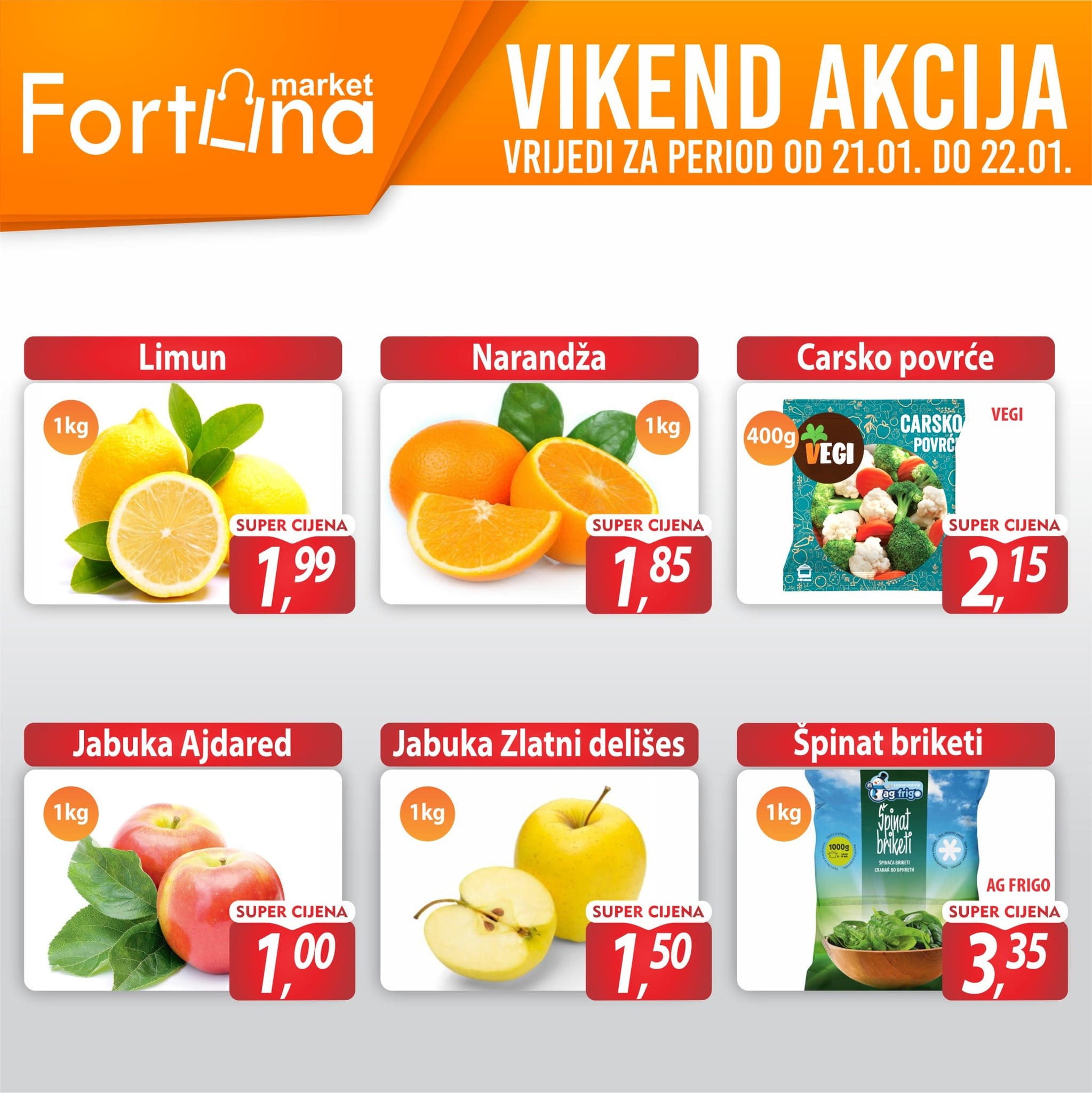FORTUNA Vikend akcija JANUAR 2023. Snizenje traje 21.1. i 22.1.2023. FORTUNA Vikend akcija 03