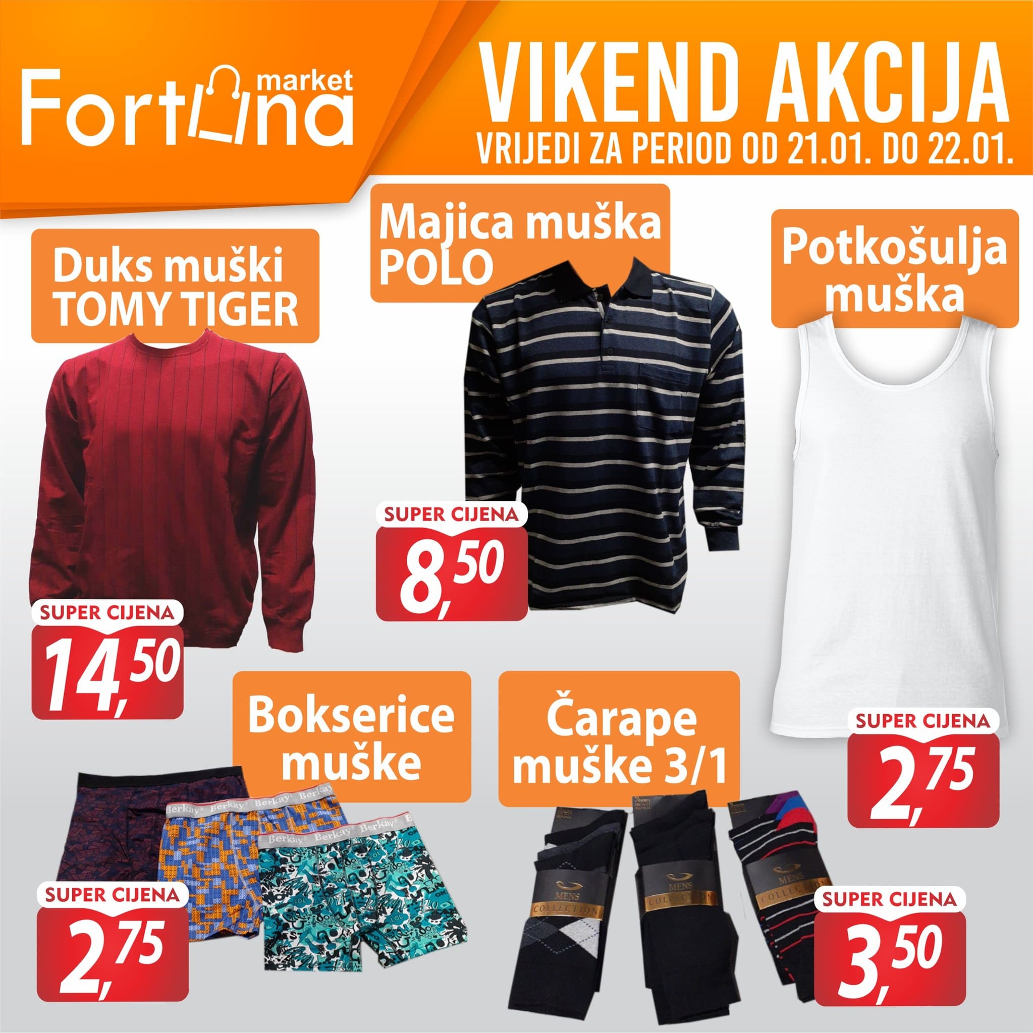 FORTUNA Vikend akcija JANUAR 2023. Snizenje traje 21.1. i 22.1.2023. FORTUNA Vikend akcija 06