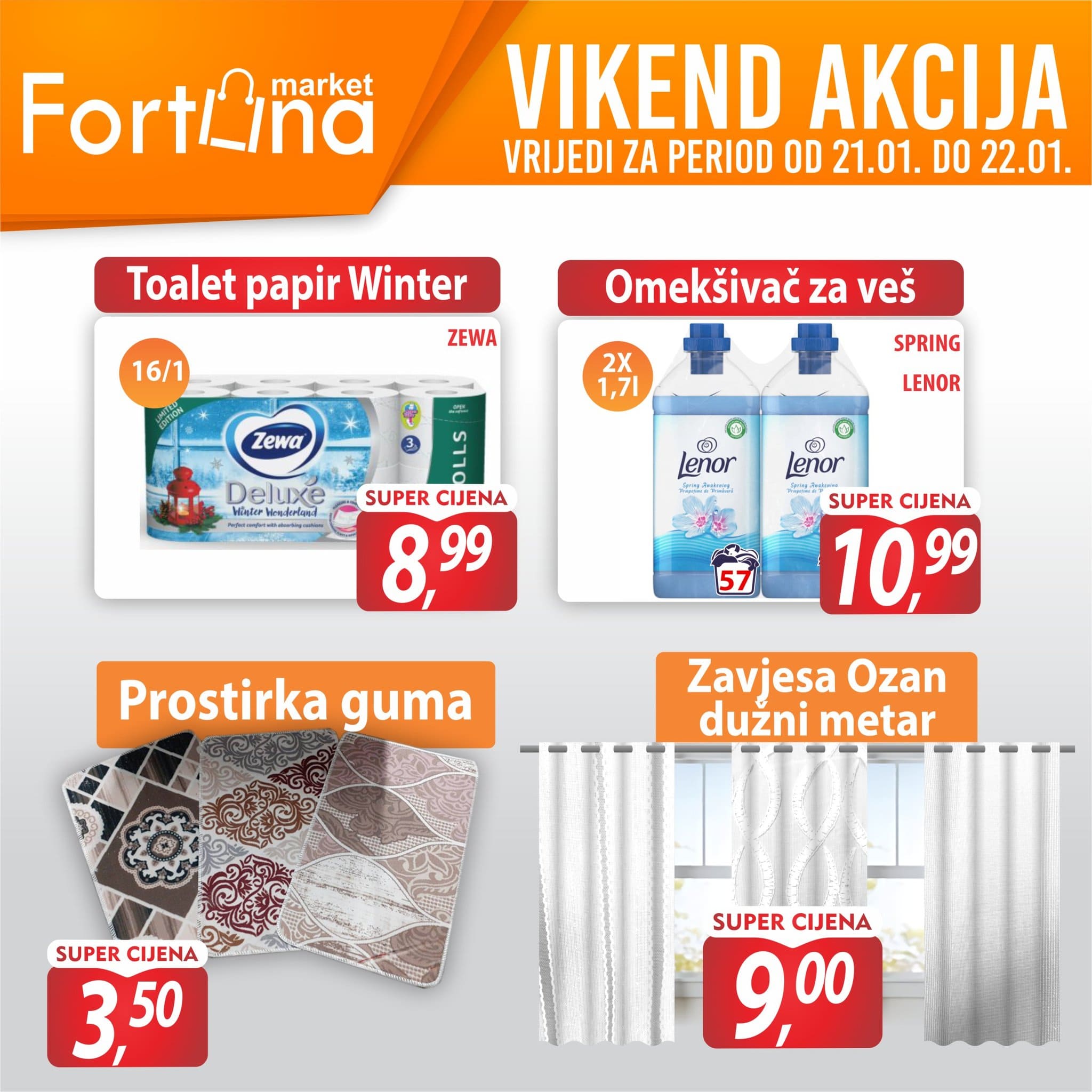 FORTUNA Vikend akcija JANUAR 2023. Snizenje traje 21.1. i 22.1.2023. FORTUNA Vikend akcija 07