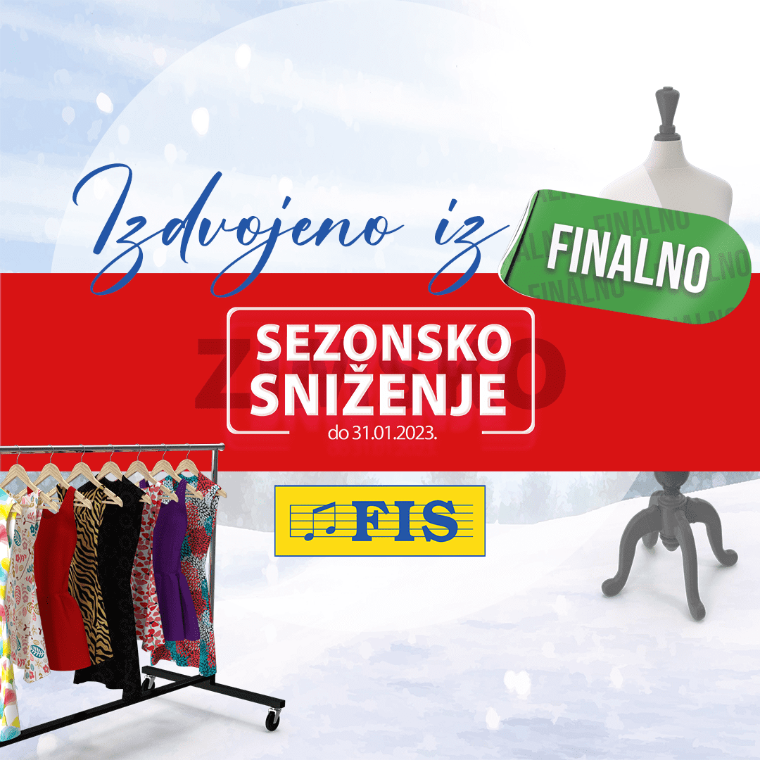 FIS sezonsko snizenje JANUAR 2023. Nova FIS akcija traje do 31.1.2023. FIS snizenje 01