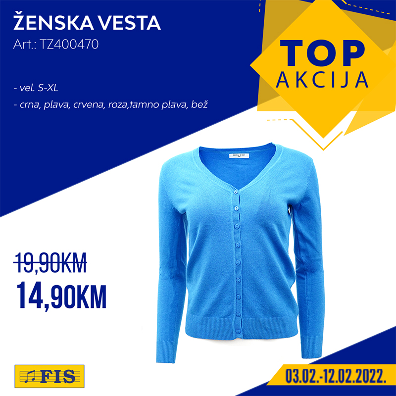 FIS Top akcija februar 2023. Snizenje traje do 12.2.2023. FIS Top akcija 11