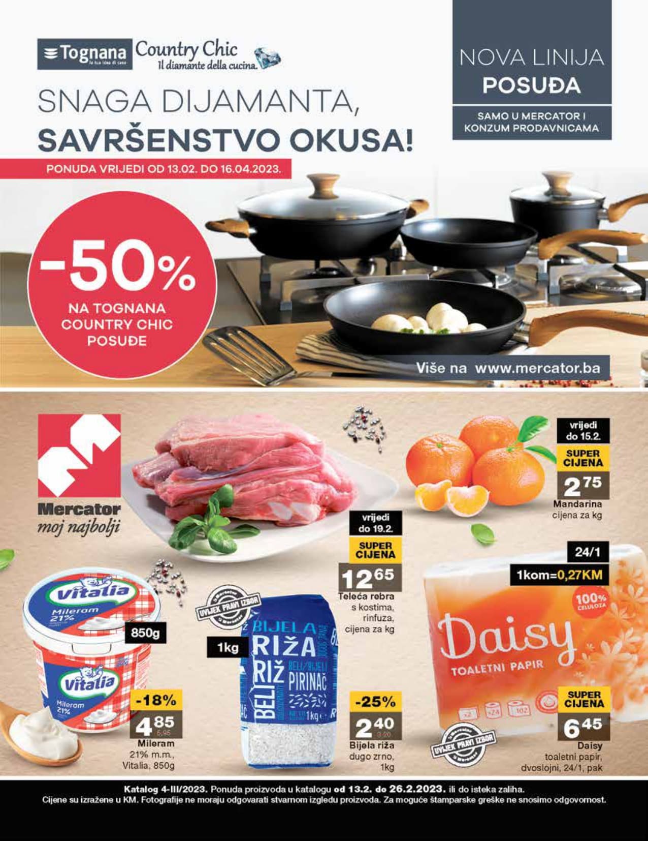 MERCATOR katalog FEBRUAR 2023. Akcija traje od 13.2. do 26.2.2023. page 0001