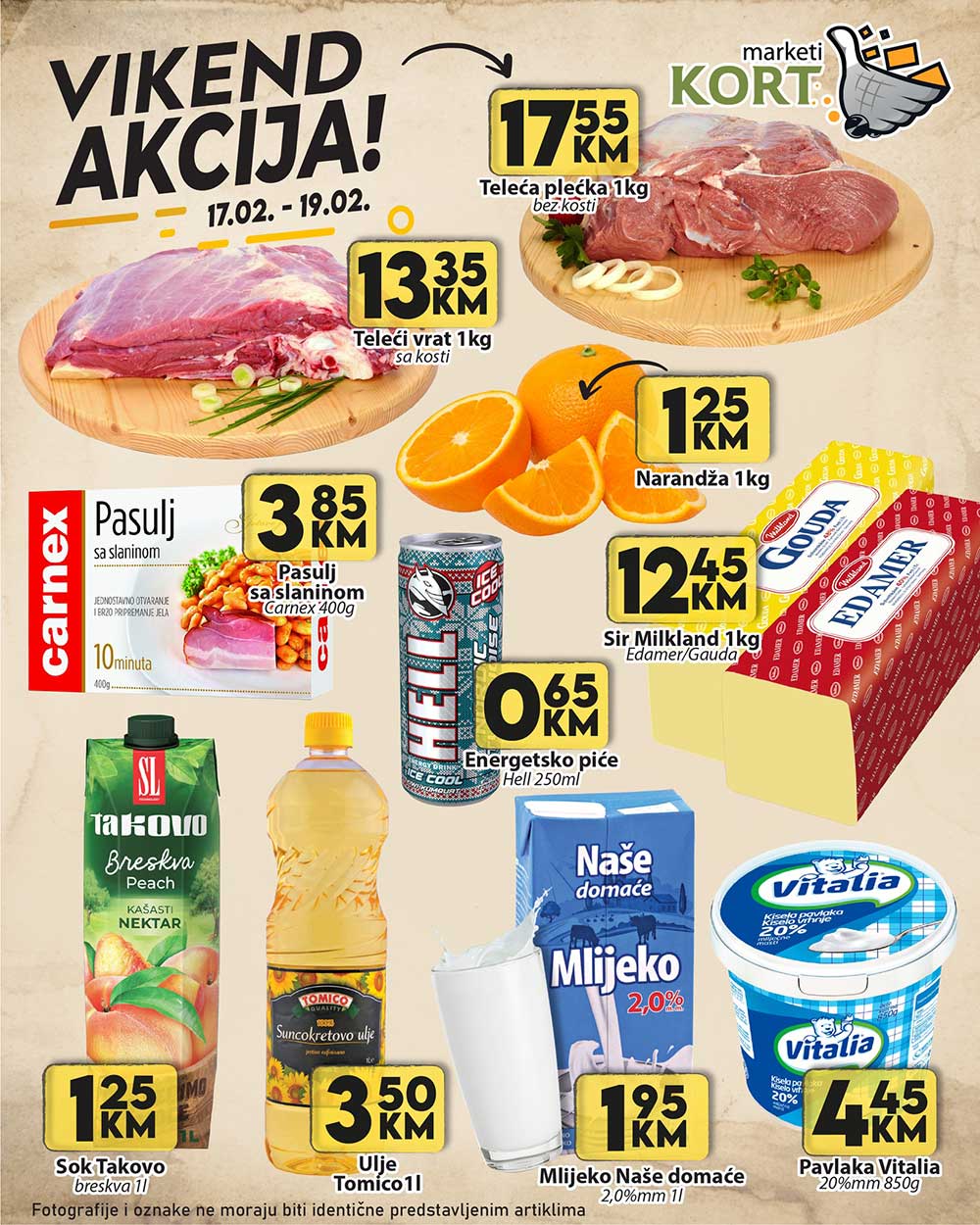 KORT Vikend akcija FEBRUAR 2023. Snizenje traje od 17.2. do 19.2.2023.KORT Vikend akcija 01