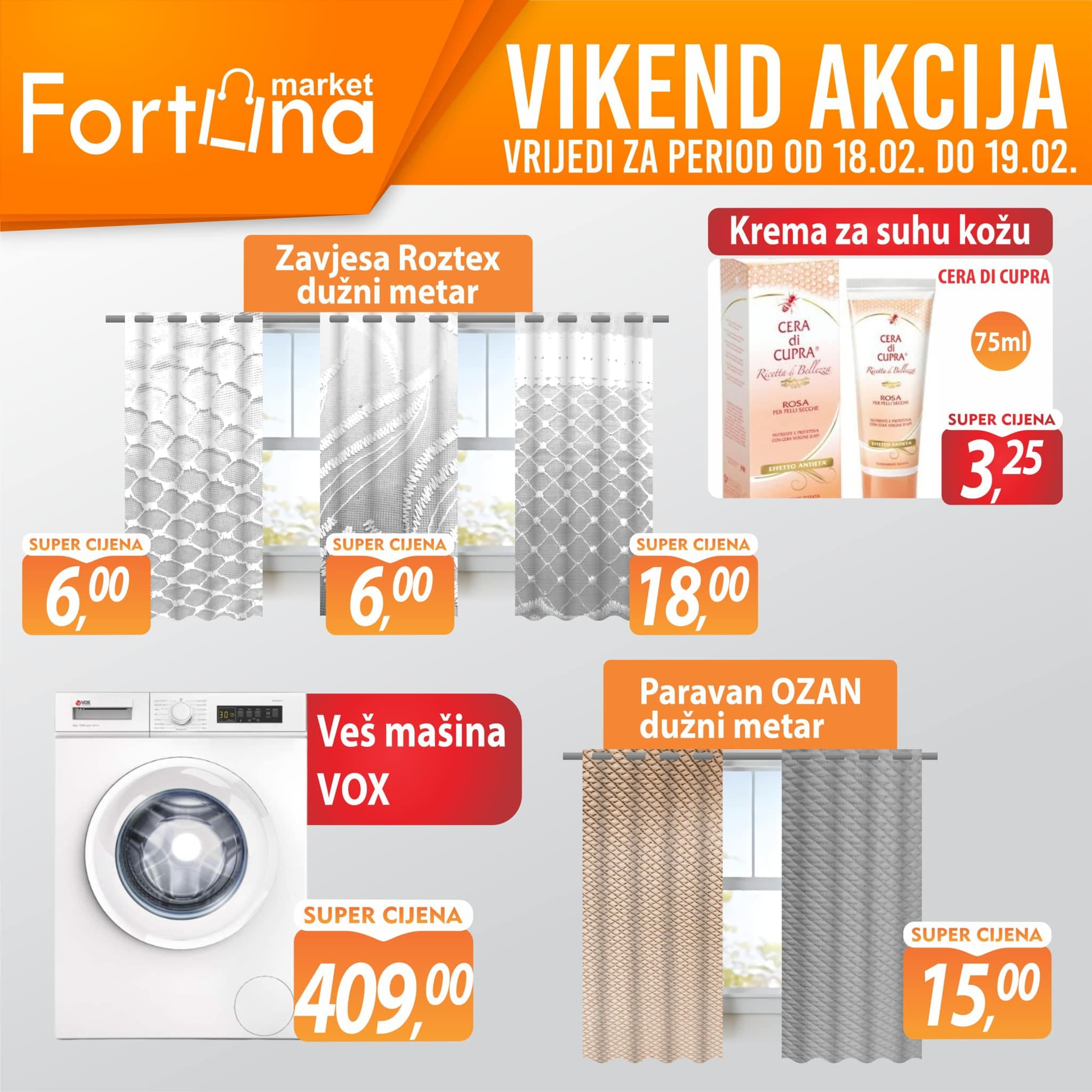 FORTUNA Vikend akcija FEBRUAR 2023. Snizenje traje 18.2. i 19.2.2023. FORTUNA Vikend akcija 04