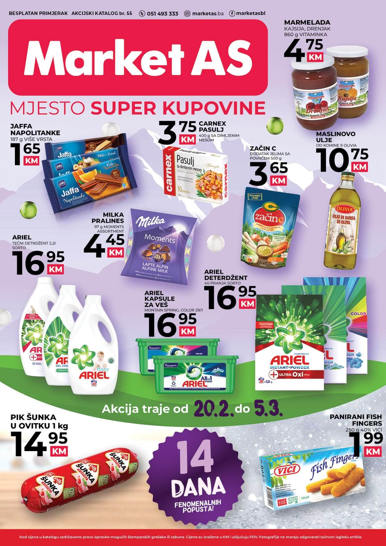 MARKET AS katalog FEBRUAR i MART 2023. Akcija traje od 20.2. do 5.3.2023. MARKET AS katalog 01