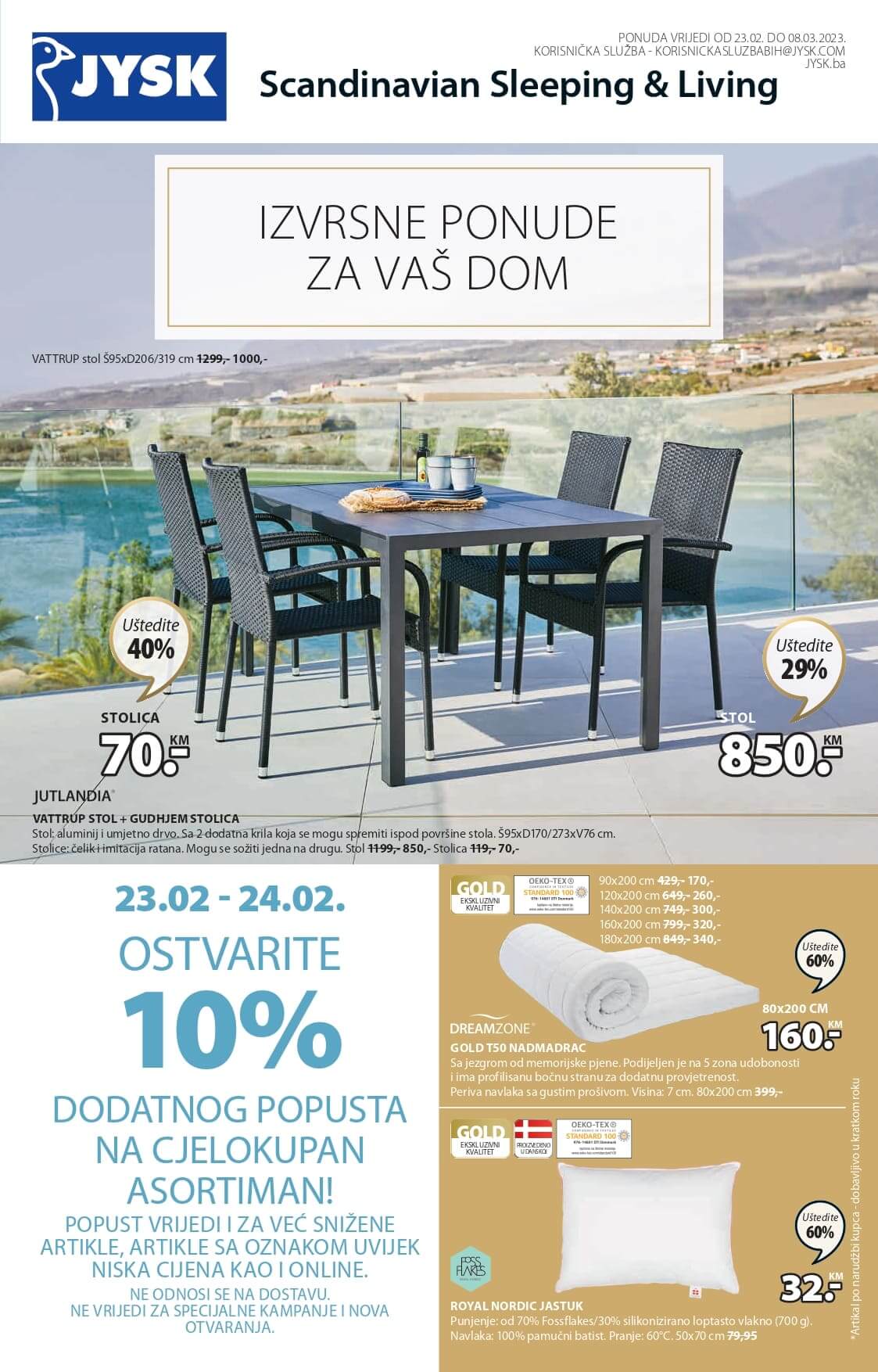 JYSK akcija BiH februar i mart 2023. Snizenje traje od 23.2. do 8.3.2023. page 0002