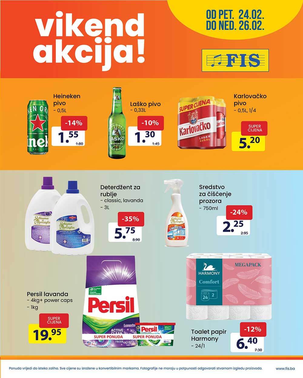 FIS Vikend akcija FEBRUAR 2023. Snizenje traje od 24.2. do 26.2.2023. FIS Vikend akcija 3 FIS Vikend akcija FEBRUAR 2023. Snizenje traje od 24.2. do 26.2.2023. FIS Vikend akcija 3