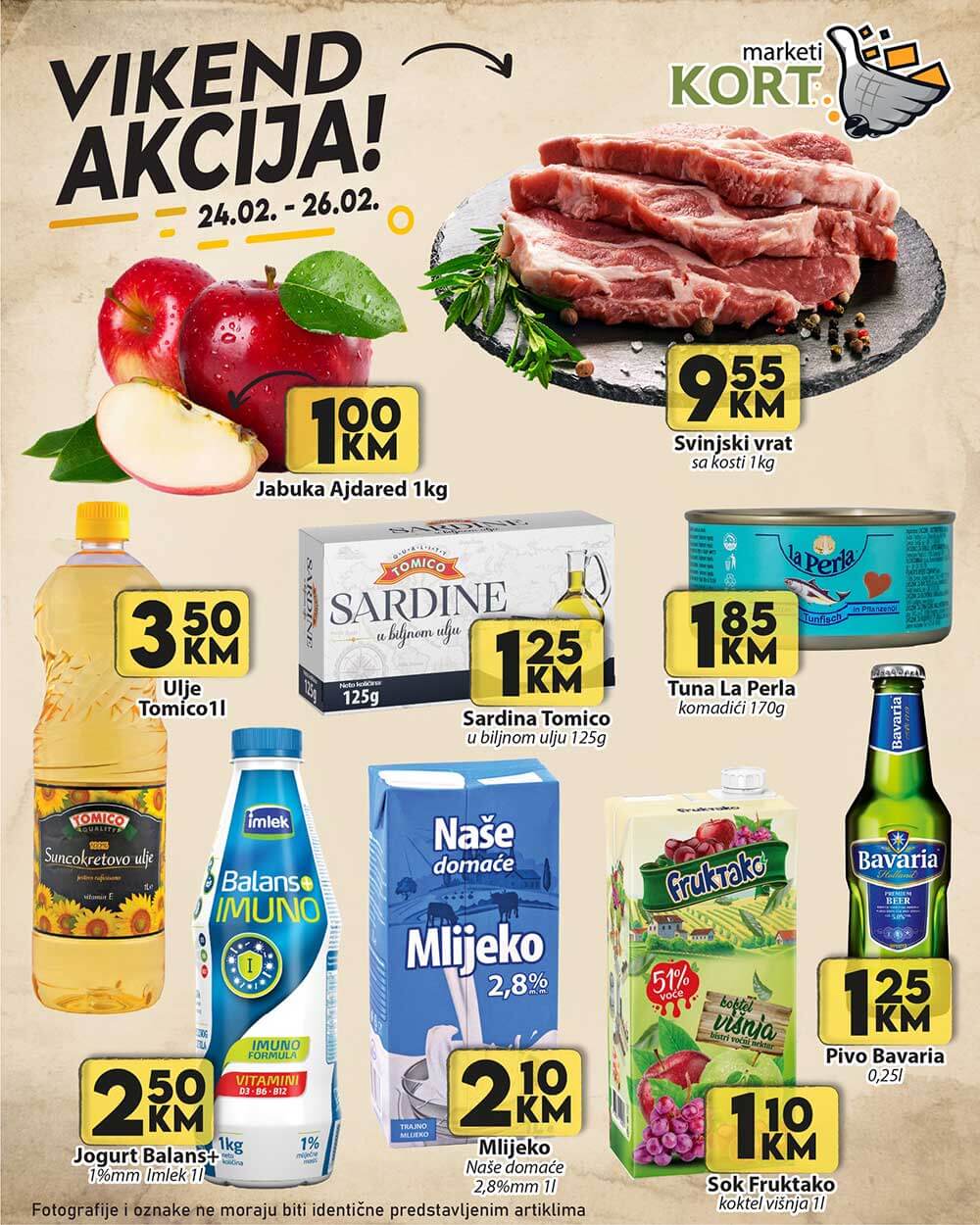 KORT Vikend akcija FEBRUAR 2023. Snizenje traje do 26.2.2023. KORT Vikend akcija 1