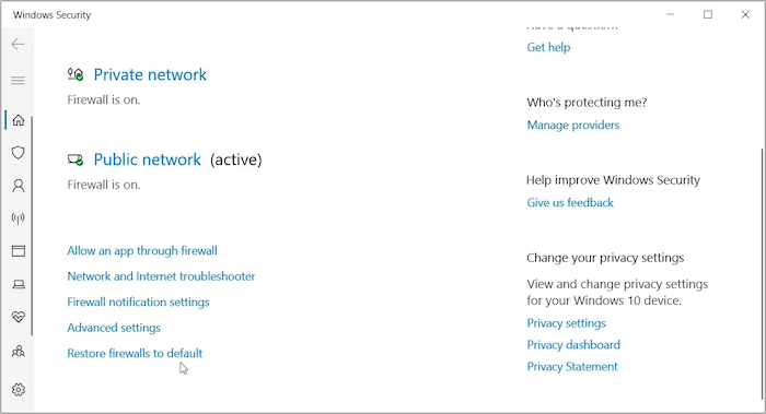 windows zaštitni zid: 5 načina za resetovanje postavki