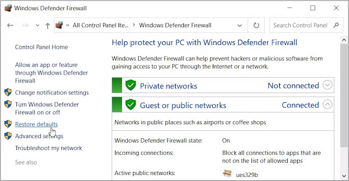 windows zaštitni zid: 5 načina za resetovanje postavki