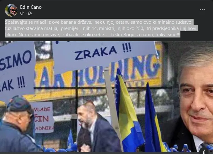 Vd direktora “Zraka” Edin Ćano: Spašavajte se mladi iz ove banana zemlje…