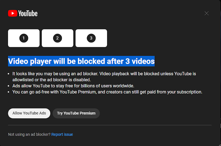 youtube testira onemogućavanje videa za korisnike sa ad blockerima