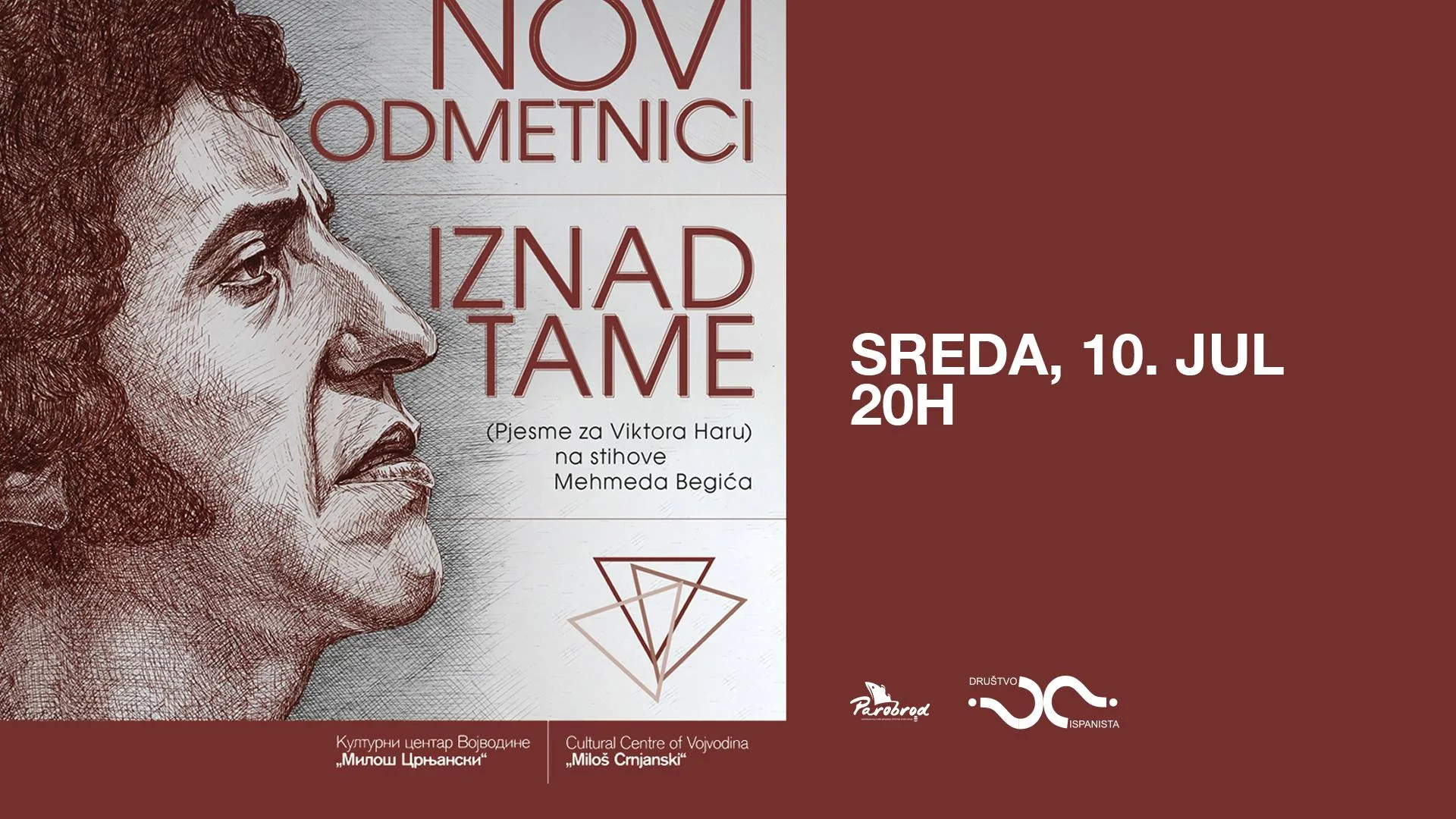 Promocija albuma “Iznad tame (Pjesme za Viktora Haru)” na UK Parobrodu 10.07.