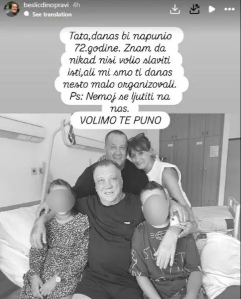 Dino Bešlić objavio Halidovu sliku iz bolnice: Nemojte se ljutiti na nas. volimo te