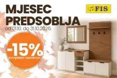 U FIS-u  ostvarite 15% popusta na sav namještaj za predsoblja do kraja desetog mjeseca