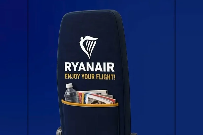 Ryanair najavio povratak džepova na sjedištima, pa putnicima poručio da flašu drže u rukama