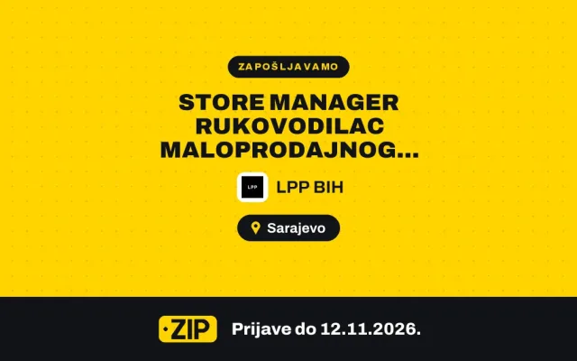 LPP BIH zapošljava: Store manager rukovodilac maloprodajnog objekta – sinsay (Sarajevo)