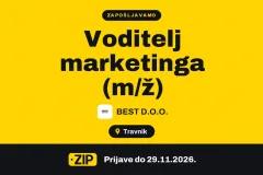 BEST D.O.O. zapošljava: Voditelj marketinga (m/ž) (Travnik)